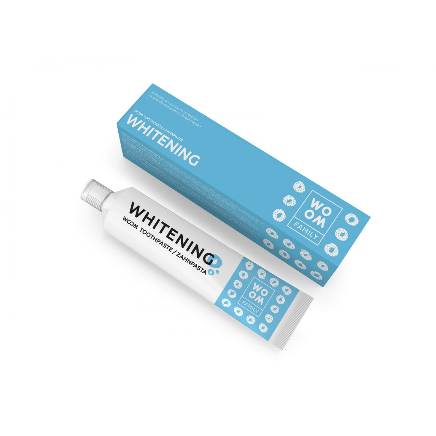 Hammastahna <br> <strong> WOOM FAMILY <br>WHITENING</strong><br><br><br>